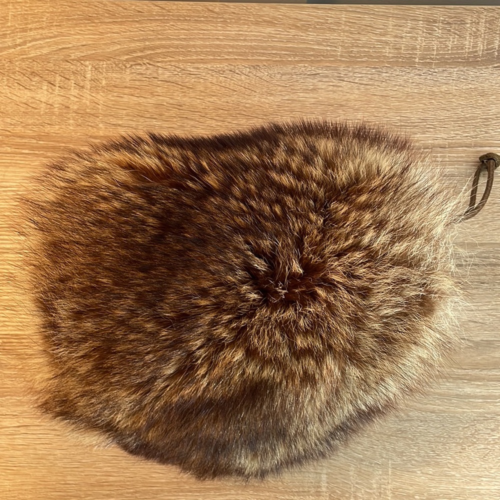 Hand warmer Muff Vintage Fox real fur pelt soft taxidermy glamous 1950s 60s